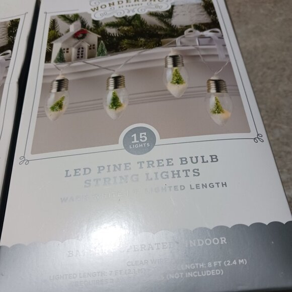 2 wondershop led pine tree bulb Christmas lights - Picture 2 of 3